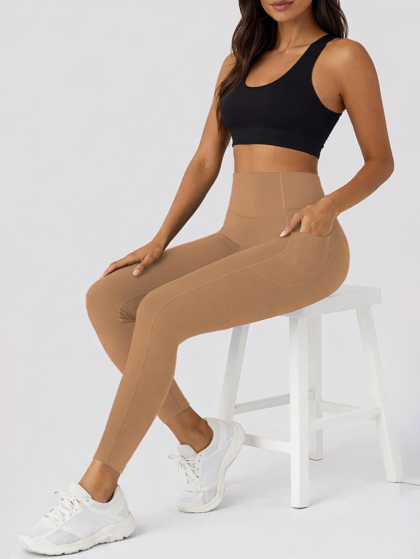 Women's shaping leggings in a neutral color