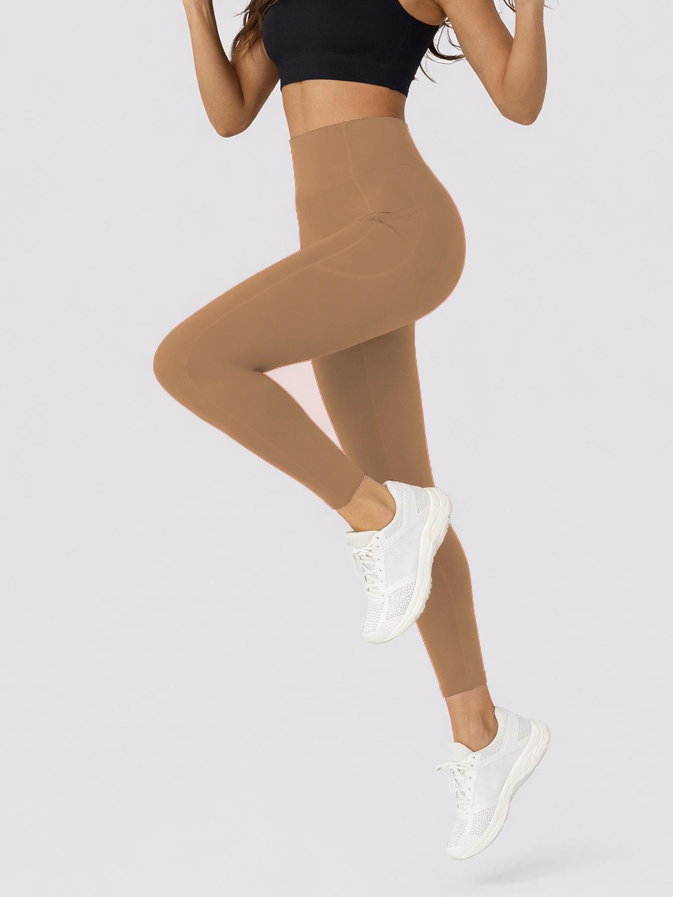 Women's high-stretch leggings in a muted color