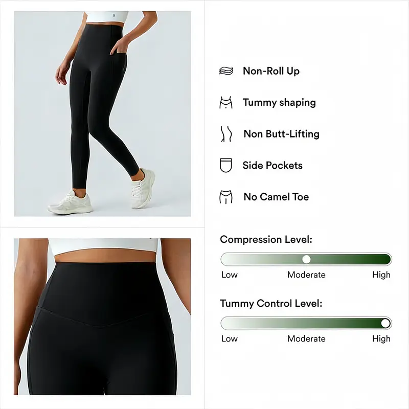 Women's solid color leggings for training